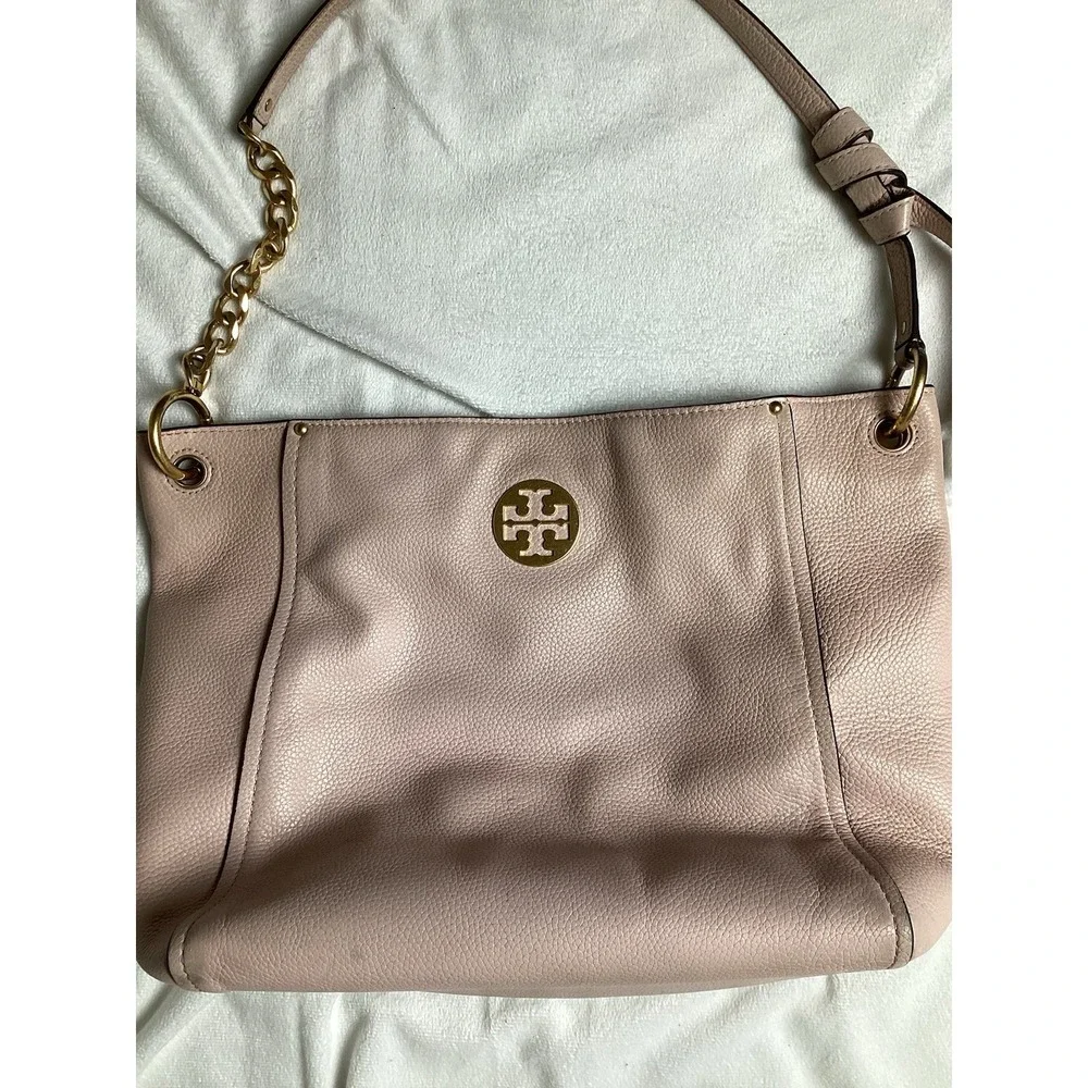 Tory Burch Everly Hobo Shoulder Bag Pink Blush Leather MSRP $498